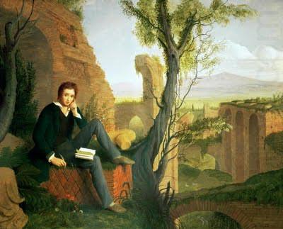 Joseph Severn Posthumous Portrait of Shelley Writing Prometheus Unbound china oil painting image